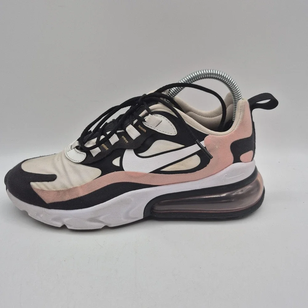 Nike Air Max‎ 270 React Shoes Womens Size 8 Pink Black White AT6174-005 Sneakers